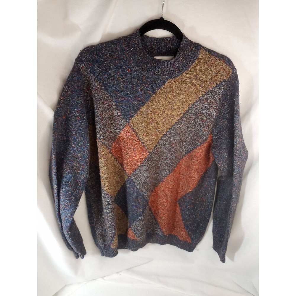Alfred Dunner Grampa Sweater Mens Vintage Argyle Sz Lg